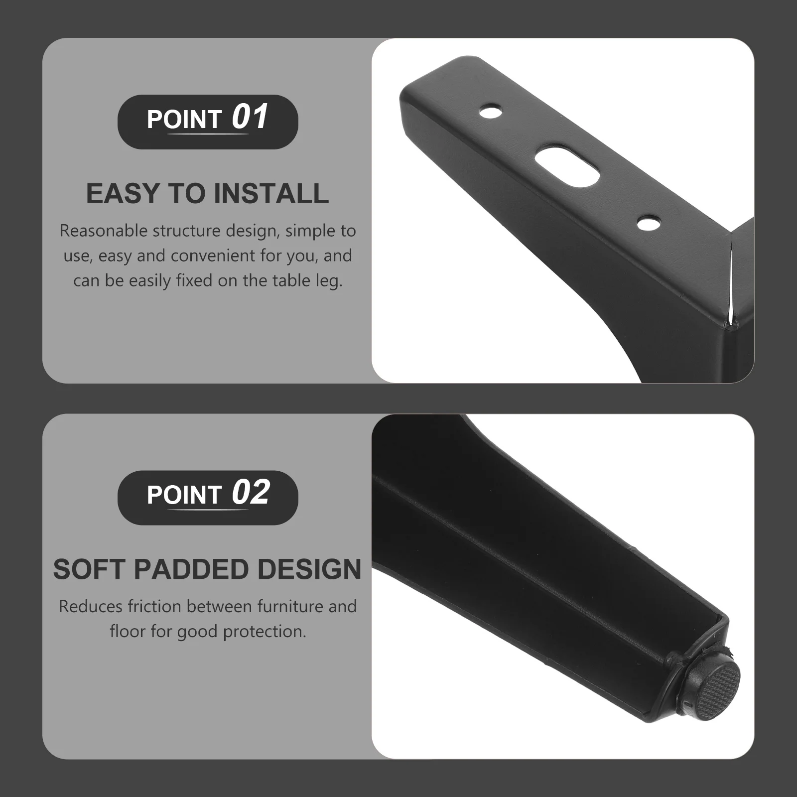 

4Pcs Furniture Triangle Feet Support Foot Steel Sofa Leg Bed Cabinet Leg Easy Install Heavy Duty Metal Furniture Legs