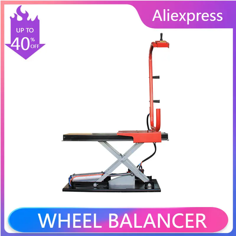 Pneumatic Tyre Wheel Lifter Wheel Moving Carrying Device For Wheel Balancer Universal Air Operation Special Tire Lifting Machine