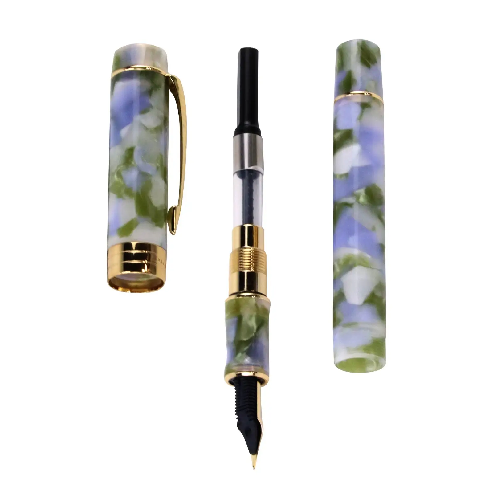 Jinhao 100 Fountain Pen new color Centennial Golden Clip F Nibs with Converter school supplies office Writing Gift Ink Pen