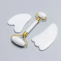 Set de Rodillo de Jade Blanco y Gua Sha - 6.89 € Set de Rodillo de Jade Blanco y Gua Sha