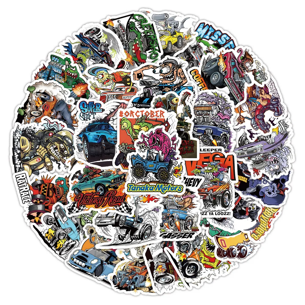 10/30/50pcs Devil Car Cartoon Graffiti Sticker Scrapbook Motorcycle Notebook Phone Kids Toys Laptop Helmet Decorative Stickers