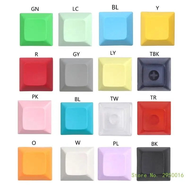 20 Pieces DSA Keycap Blank Personality Supplement 1U Keycaps Multiple Color for Mechanical Keyboard Keybord DIY