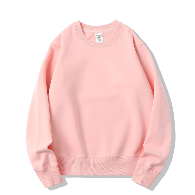 Plus Size Big Red Crew Neck Sweater Loose Solid Color Velvet Thickened Long-sleeved Top Custom Tooling Cotton Bottoming Shirt