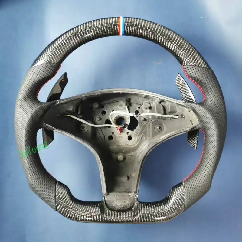 

For Mercedes-Benz W219 W230 W211 W171 SL300 SL350 SL500 CLS (With Paddle Holes) 100% Real Carbon Fiber Car Steering Wheel
