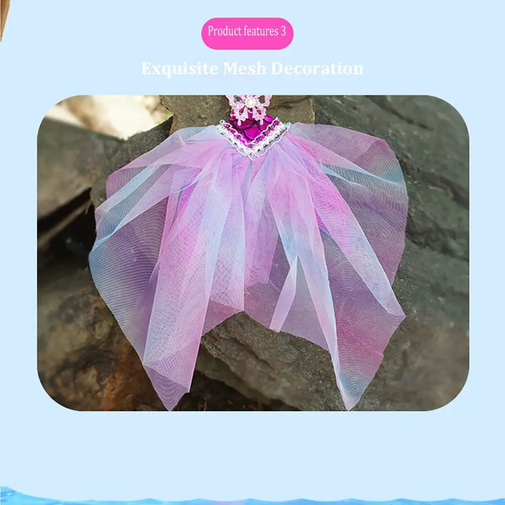 17.7in Mermaid Doll Clothes Replaceable 11 Movable Joints Princess Doll Pretty Wedding Dress Tail Bjd Doll Set view 5