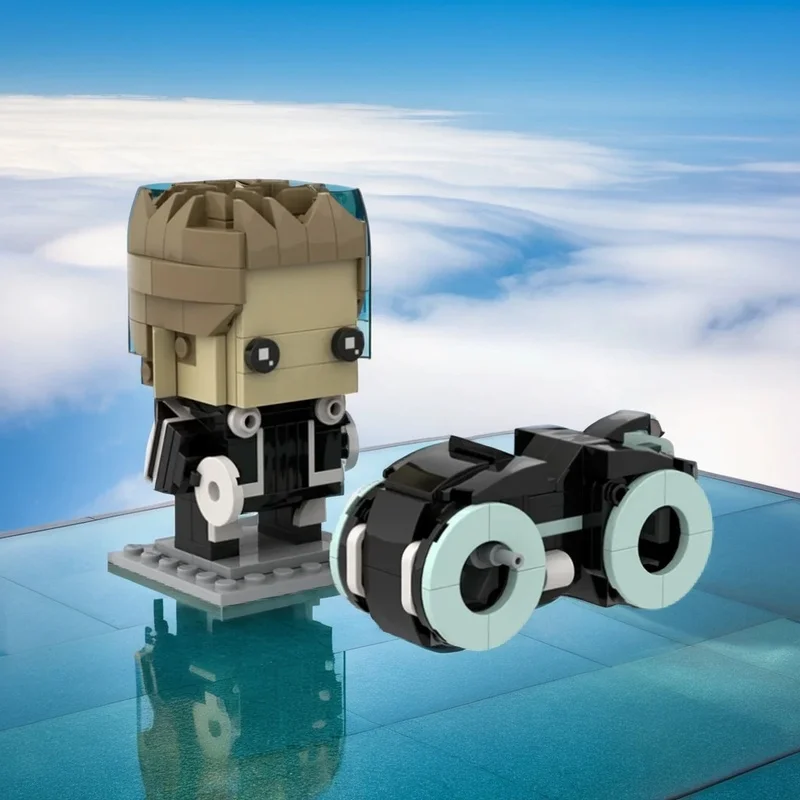 259 Piezas MOC Modelo Creativo Sam Flynn Tron Legacy Light Cycle Bloques de Construcción para Exhibición DIY Set de Bloques de Construcción para Regalo y Decoración del Hogar