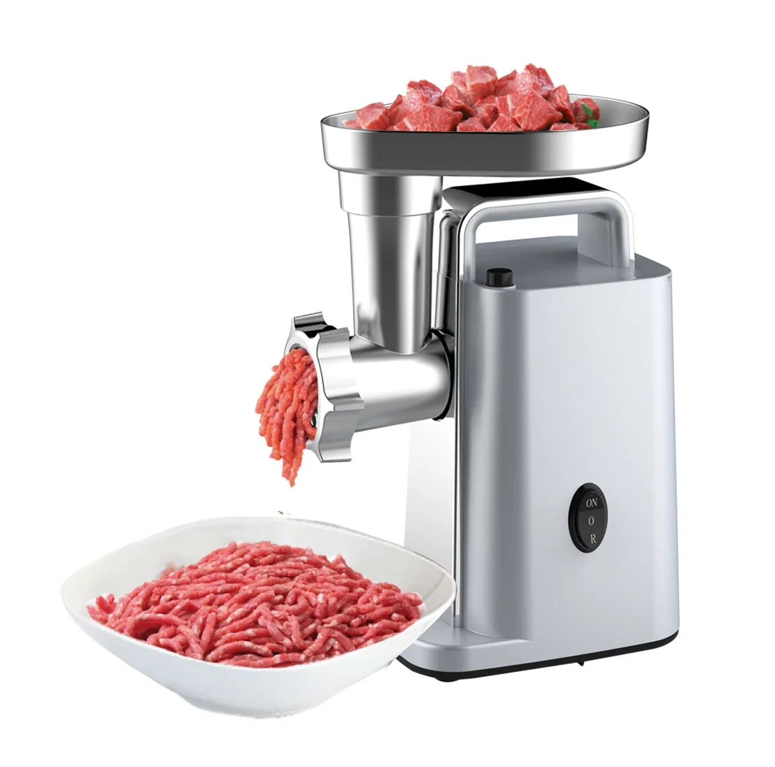 Handle With Good Price Copper Motor Electric Meat Making Machines Family Mincer Turnip Silk Sausage