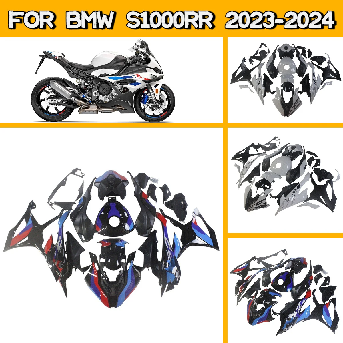 Motorcycle Fairing Kit 2023 2024 S 1000RR Full Accessories Fairings ABS Plastic Suit for 23 24 BMW S1000RR