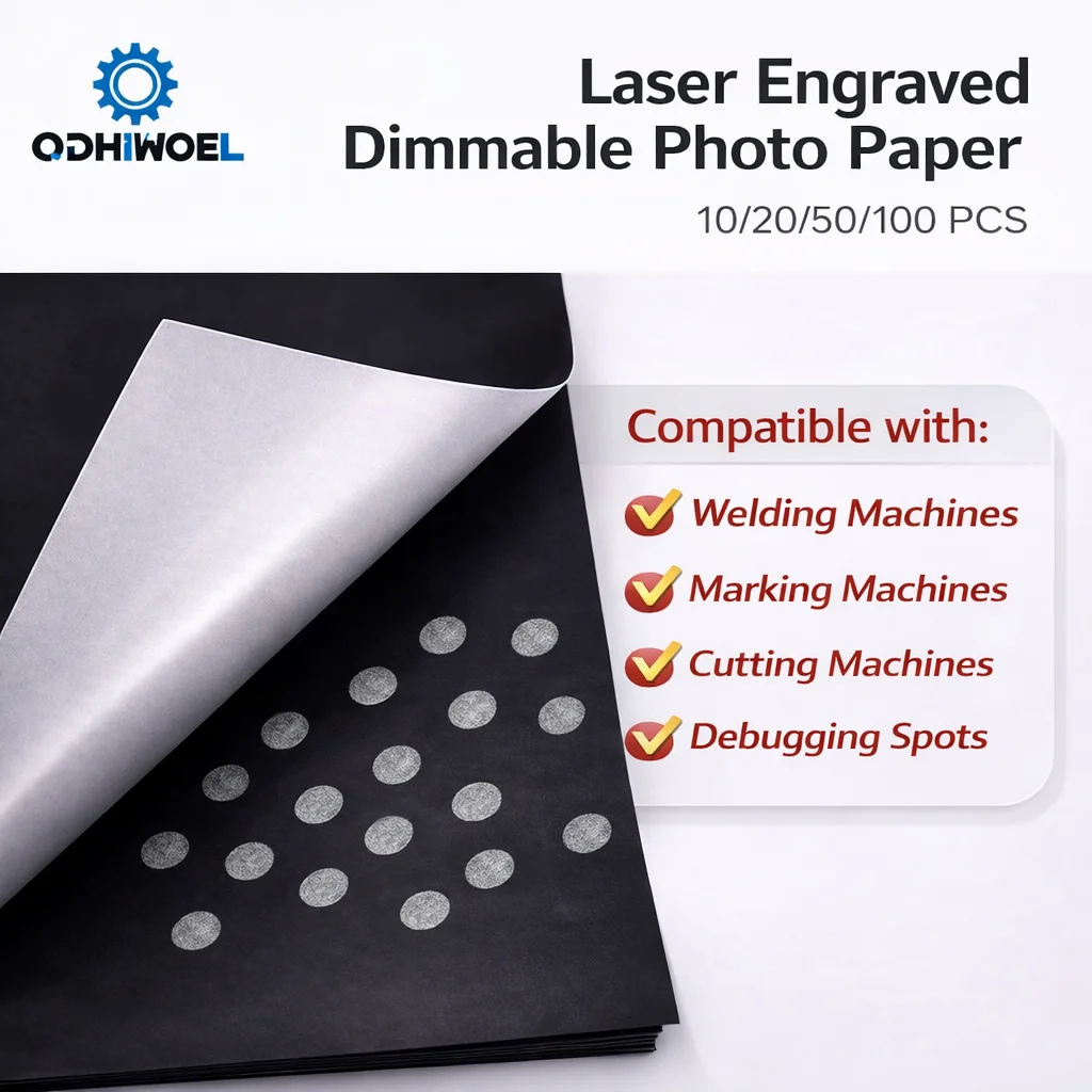 

Бумага для тестирования диаметра лазерного луча QDHWOEL, черная затемняющая бумага для лазерной гравировки и резки