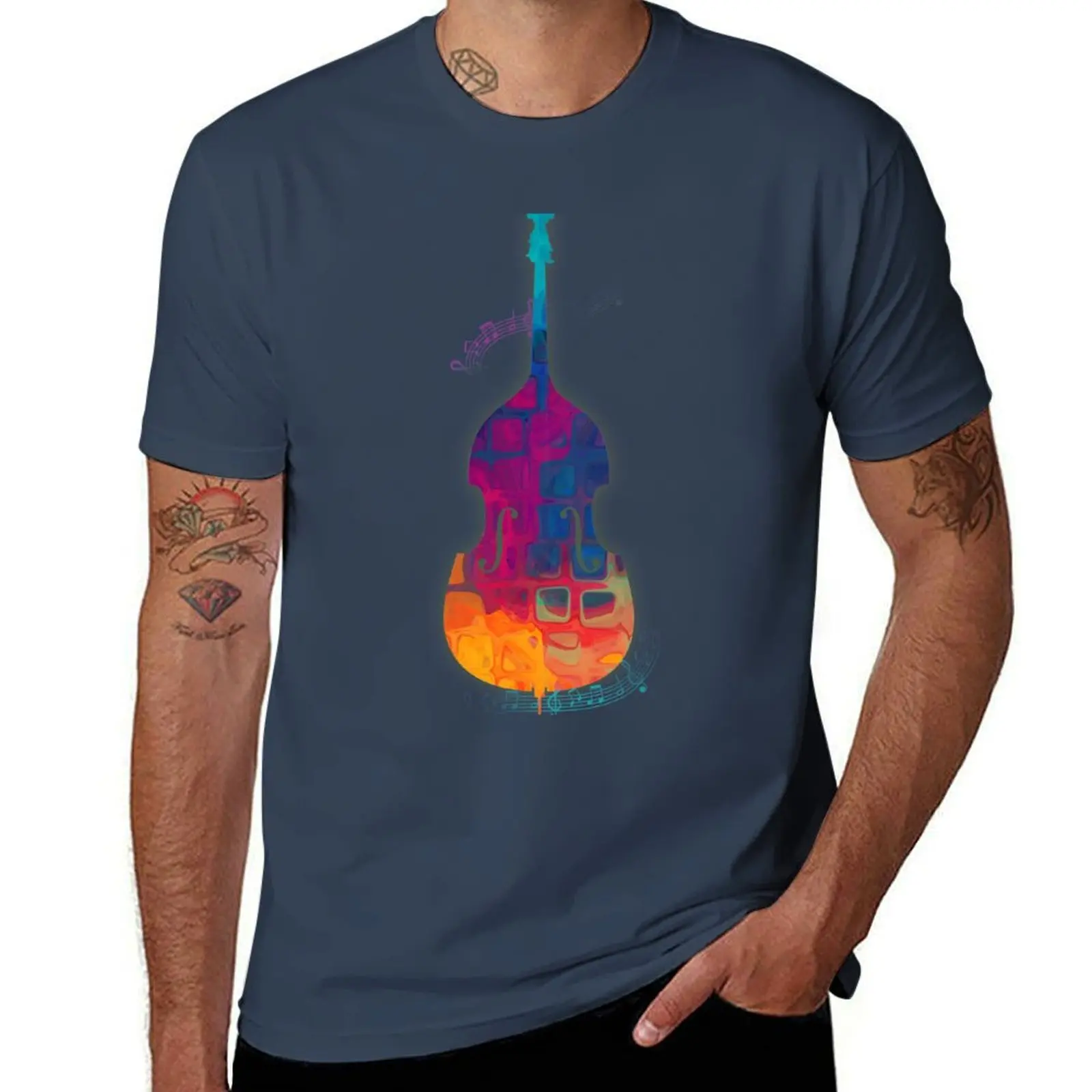 

Double Bass Color T-Shirt anime shirt customs man clothes croswit shirt man mens workout shirts