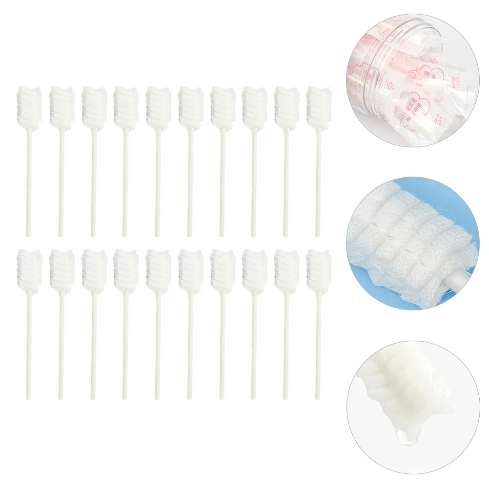 

30pcs Tongue-Coating Cleaners Gauze Toothbrushes Disposable Oral Cleaning Stick For Baby Infant Tongue Gauze Cleaners Oral Care
