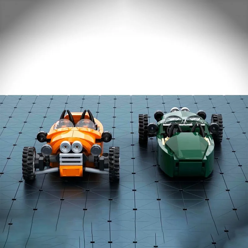 130 pièces MOC Morgan Super 3 Champions de la ville modèle de voiture jouets de construction blocs Architecture bricolage créatif cadeaux de noël idée éducative