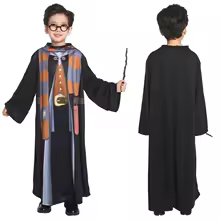 Halloween Magic College cosplay Harry Magic Black Robe costume Hogwarts Kid Boy Harris Cosplay Costume Robe Cape - AliExpress 