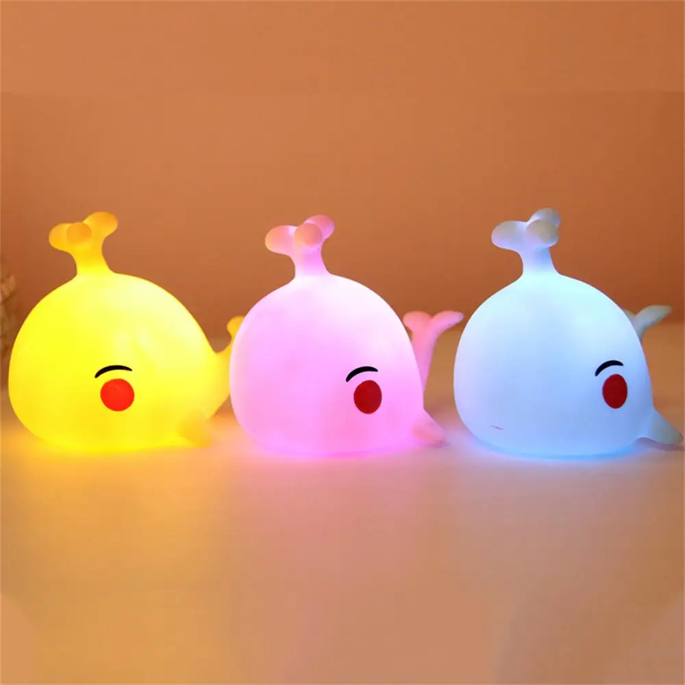 

Dolphin Silicone Night Light Colorful Creative Cartoon Dolphin Pat Lights Whale Color Changing Atmosphere Feeding Night Lights