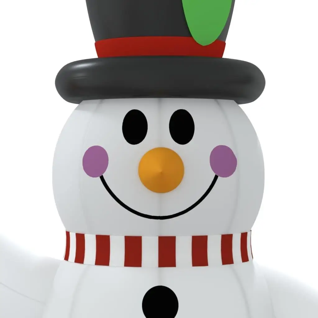 10ft Inflatable Snowman with Lights - Festive Holiday Decor for Outdoor & Indoor Display