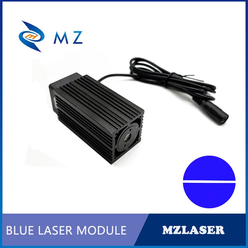 Hot Selling 33x33x75mm 450nm 1600mw 1.6W Blue Line Laser Diode Module With Cooling Fan Industrial Grade With Adapter