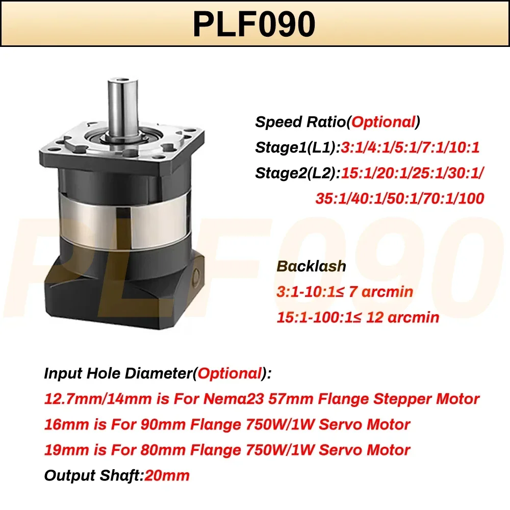 6.35/8/11/14Mm Input Planetary Reducer High Precision Reducer for Nema23/34 Stepper 60/80mm Servo Motor Reducetion Gearbox Gear