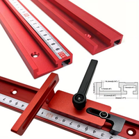 40/50CM T Track Aluminium Alloy Miter Track Slot - 45 Type Woodworking Miter Track for Drill Press Router Table Band Saw Table