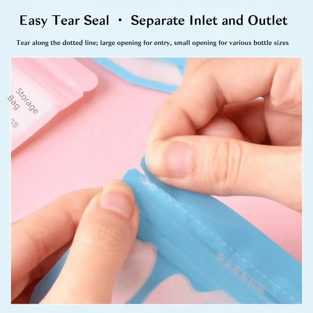 30PCS New Double Sealed Disposable Milk Powder Bag Leakproof Cartoon Milk Storage Bag Leakproof Milk Bag Use