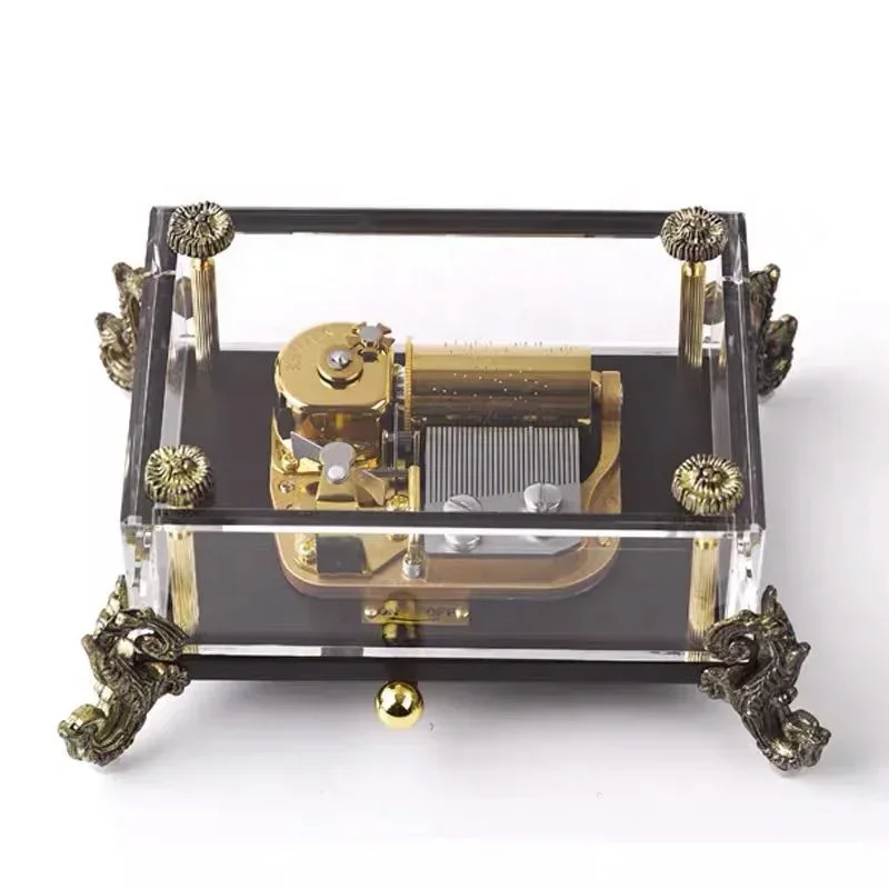 

Yunsheng Classical Music Box In Crystal Adorned With Dragon Legs