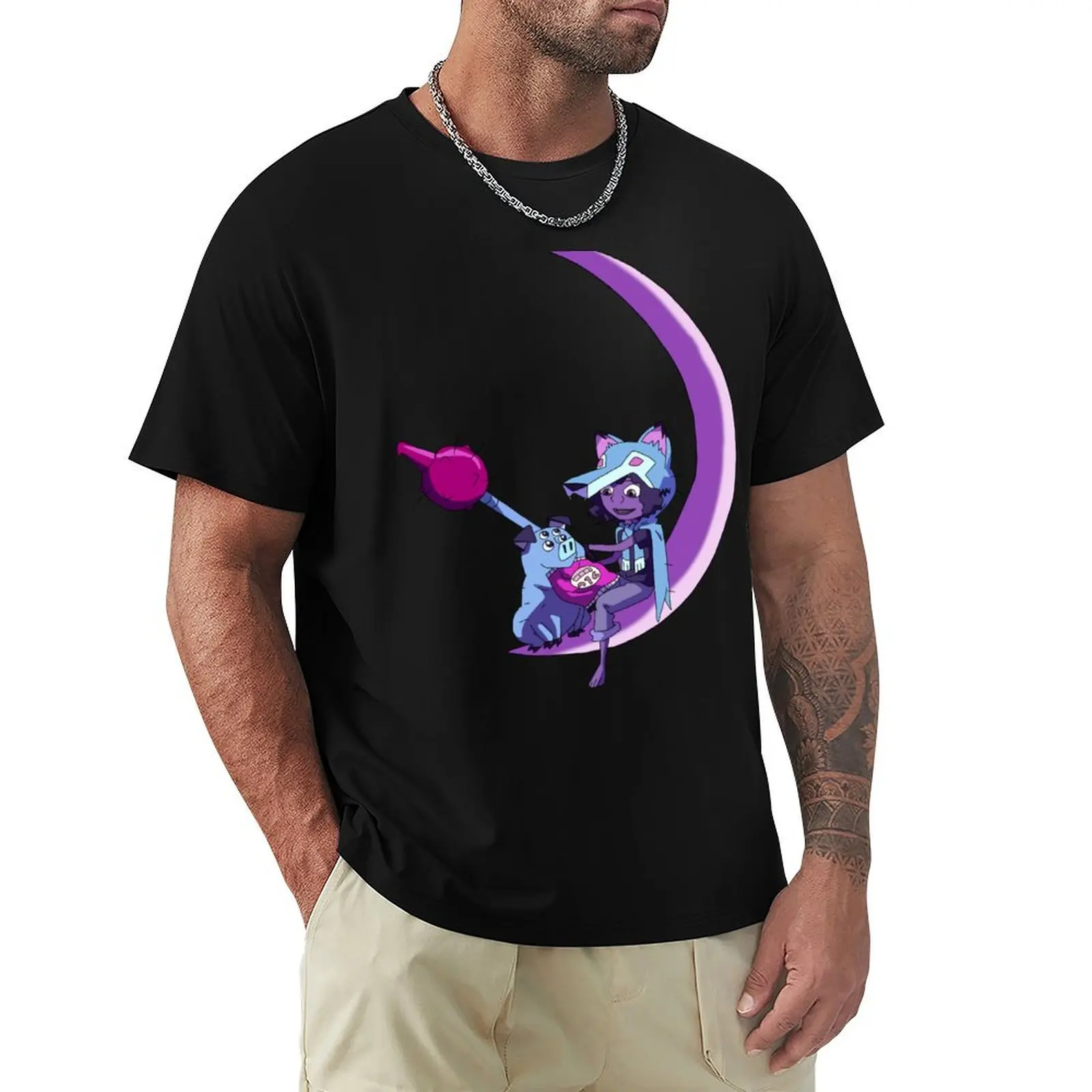 Wolf & Mandu - Kipo And The Age Of Wonderbeasts Sticker T-Shirt Plus Size Loose Fit T-Shirt