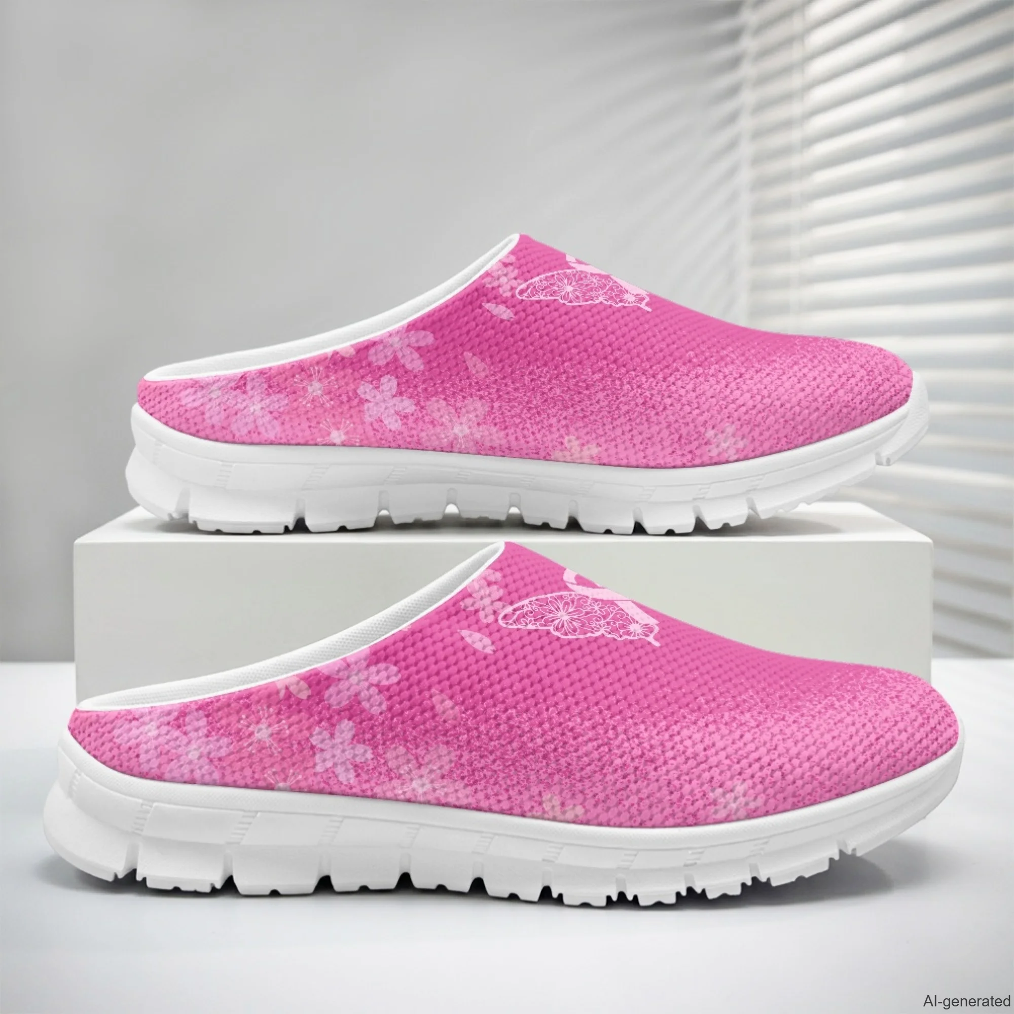 XIXIRIMIDO Women's Slippers Nurse Shoes Women's Sandals Breast Cancer Pink Ribbon Sapatos Femininos Elegante Man Shoes Chinelo