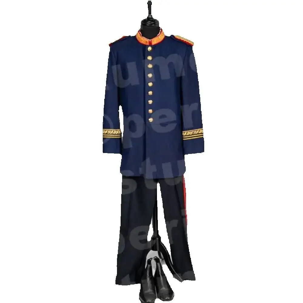 

Men Medieval Renaissance Steampunk Costume Royal Guard Costume Dress Up White Prince Costume Military Uniform Cosplay
