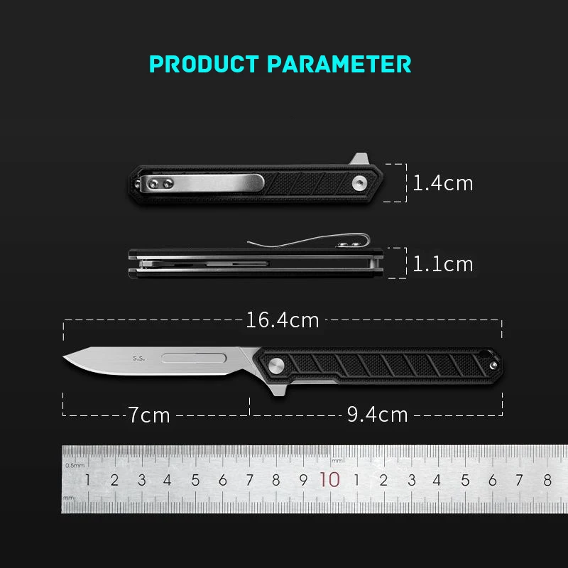 NEW The PEI/G10 Handle Folding Knife Suitable For A Variety Of Scalpel Blades Mini Portable EDC Utility Knife With NO60 Blades