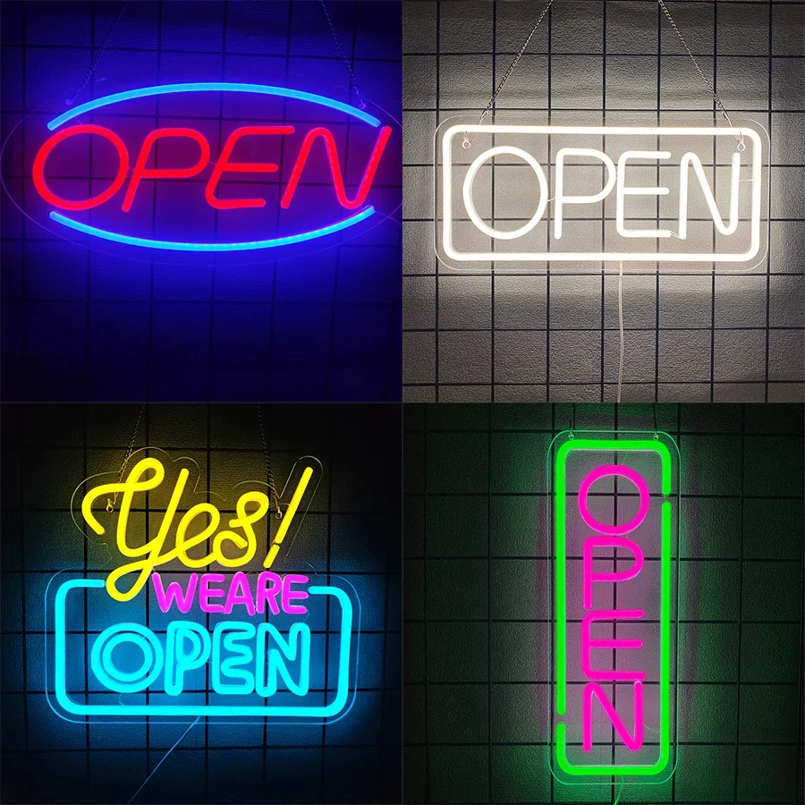 Used For Art Decor Of Glass Doors, Retail Stores, Bars And Salons In Commercial Stores Open Led Neon Sign, Luminous Sign
