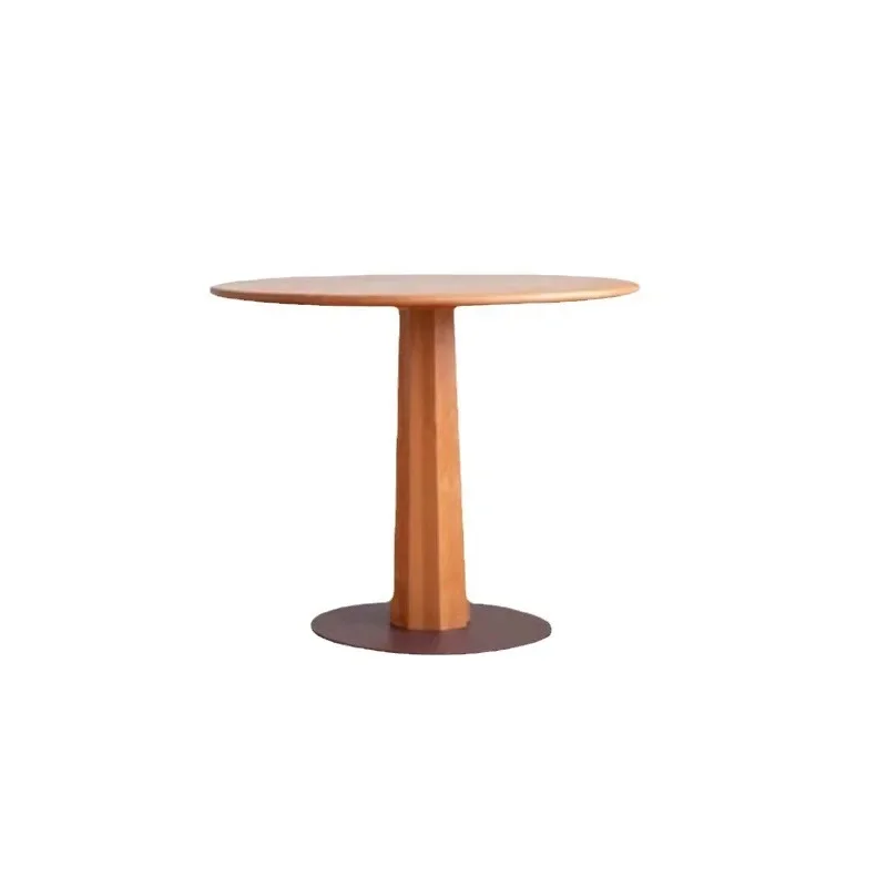 Source factory direct sales solid wood North American black walnut dining table simple cherry wood round large