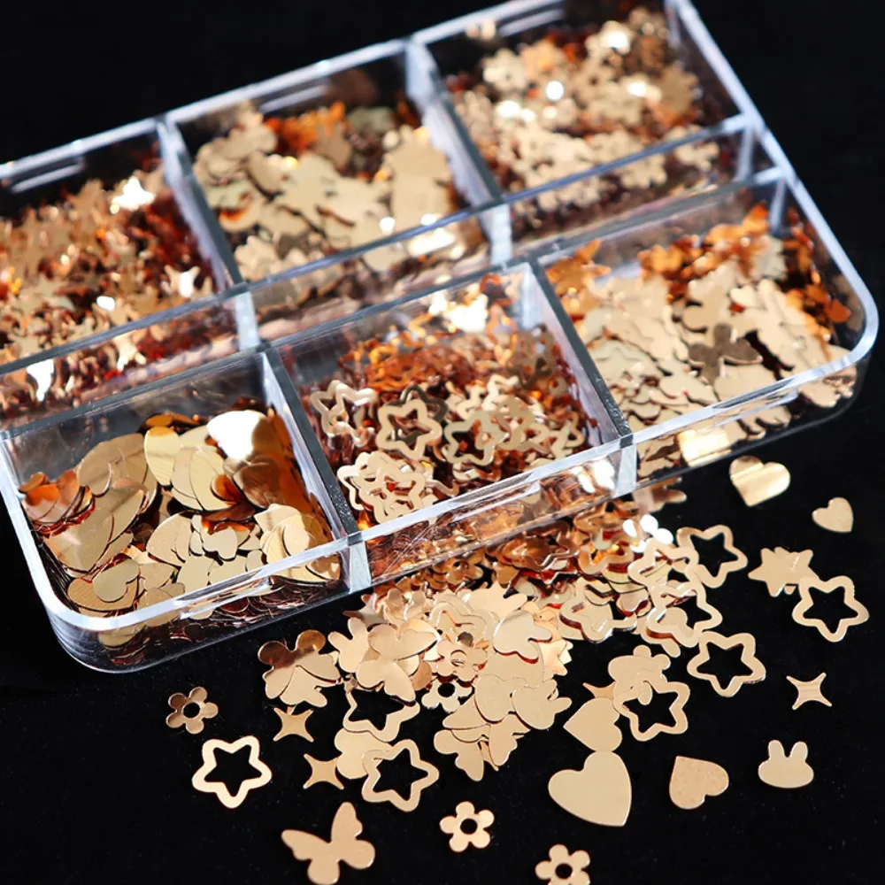 Black Star Butterfly Sequins Epoxy Filling Glitter Metallic Heart Rabbit Flower Paillettes DIY Resin Mold Fillers Jewelry Making