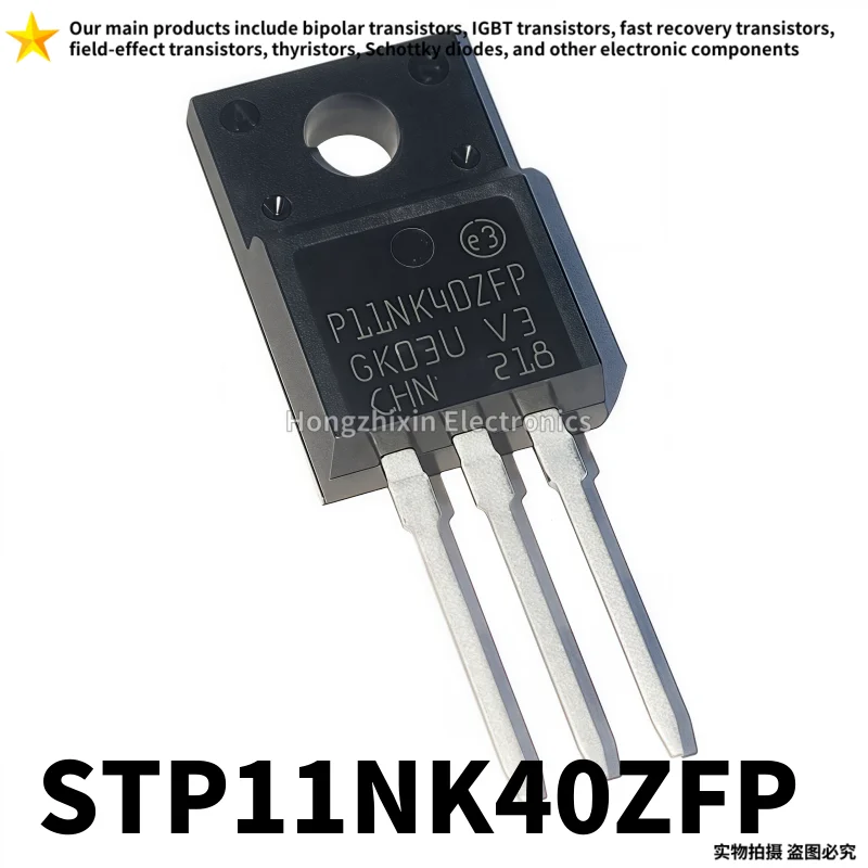 10PCS ใหม่ STP11NK40ZFP P11NK40ZFP 11NK40 400V9A TO-220F N-channel ทรานซิสเตอร์แบบฟิลด์เอฟเฟกต์
