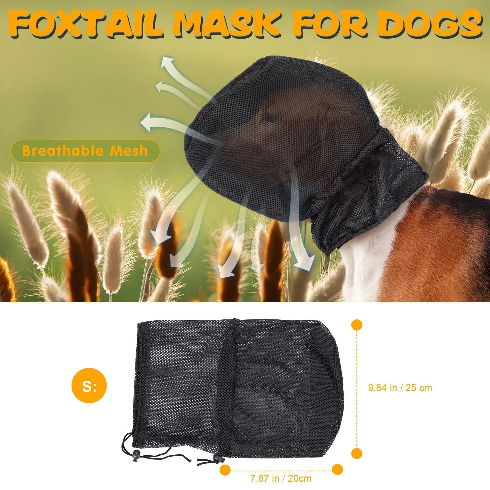 Mesh Dog Mask Adjustable Insec - Outdoor Adventure Walks ulasan dan harga