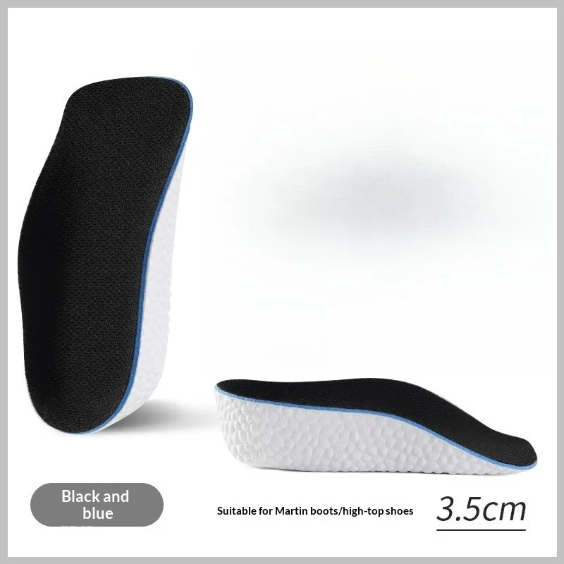 3.5cm Invisible Height Boost Insoles Unisex Arch Support Sweat Wicking Comfort Shoe Inserts for Flat Feet
