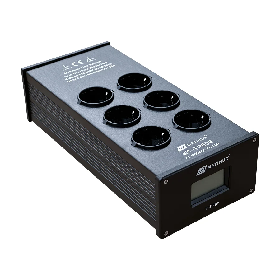 MATIHUR E-TP80 Audio-Rauschfilter, Netzfilter, Netzstromregler, Überspannungsschutz mit EU-Steckdosen, Steckdosenleiste – Detail 20