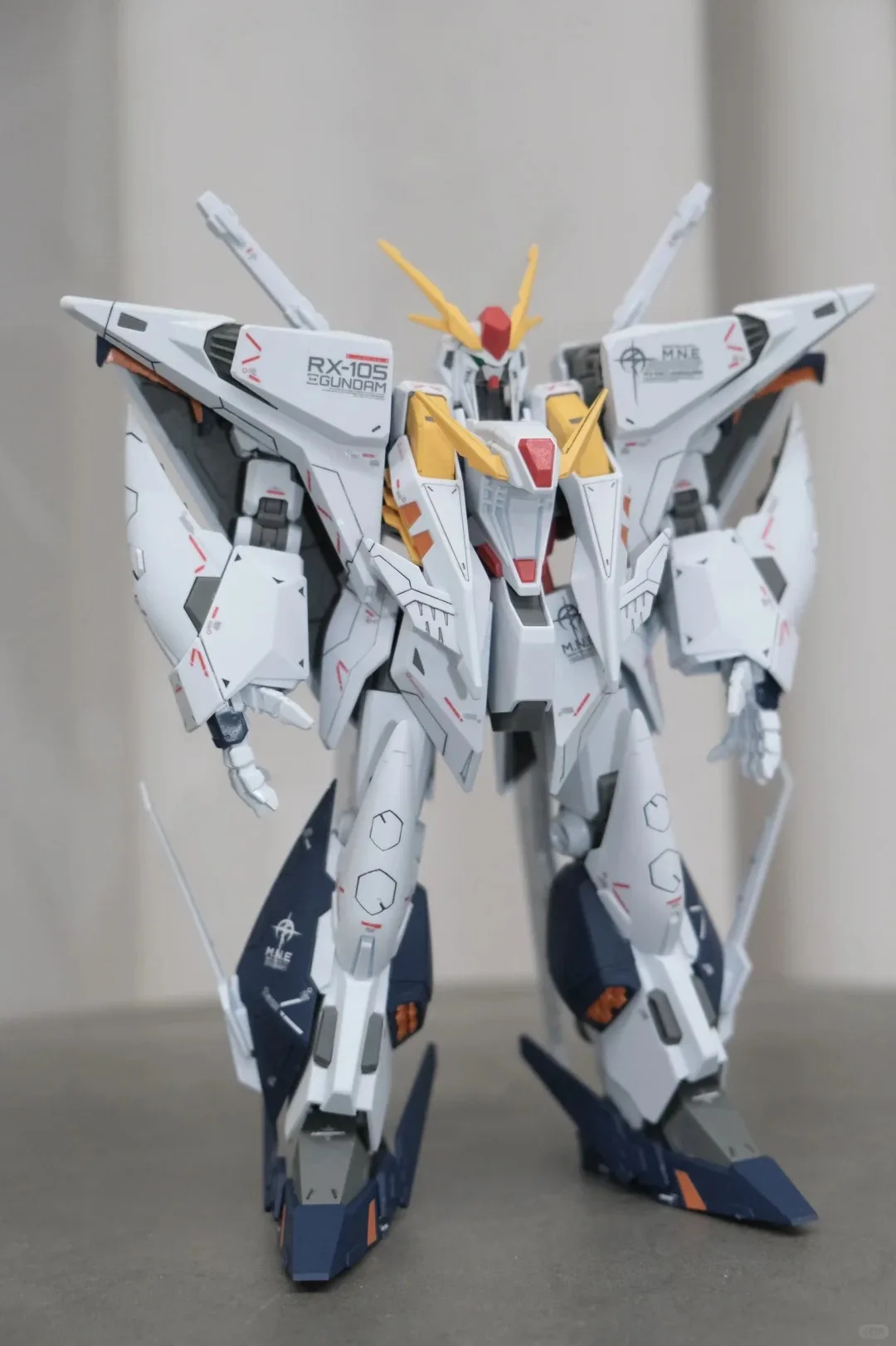 새로운 JUJIANG HG 1/144 RX-105 XI 조립 모델 키트 컬렉션 액션 피규어 플라스틱 모델 키트 로봇 장난감 취미 어린이 선물