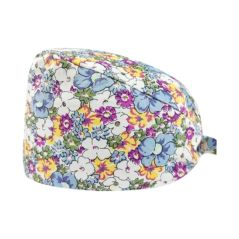 Cappelli Scrub con fibbia regolabile cappello chirurgico medico stampa medico donna infermiera medica berretti per sala operatoria cappelli chirurgici medici per animali domestici