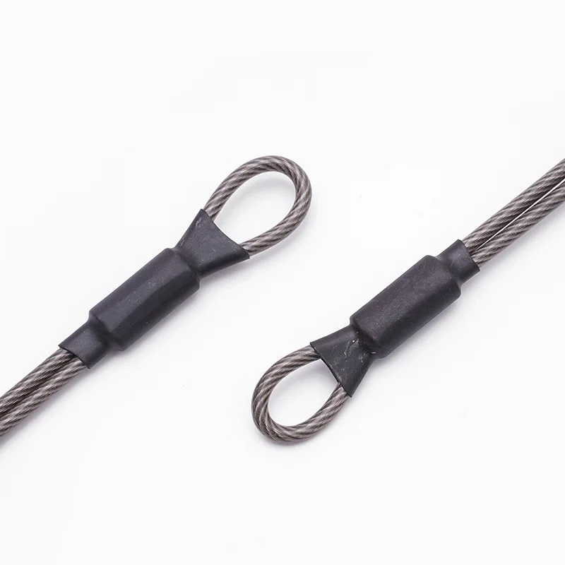 1/10 Buah Kabel Keamanan Keselamatan Baja Tahan Karat Kawat Aman Perak 18Cm X 1Cm Tali Lampu Panggung Anti Lepas Lingkaran Ganda