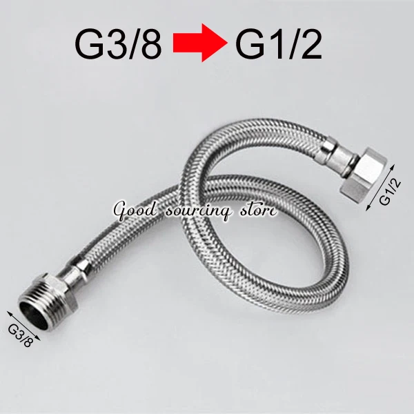 SUS304 European standard G3/8 plumbing hose for single cold faucet