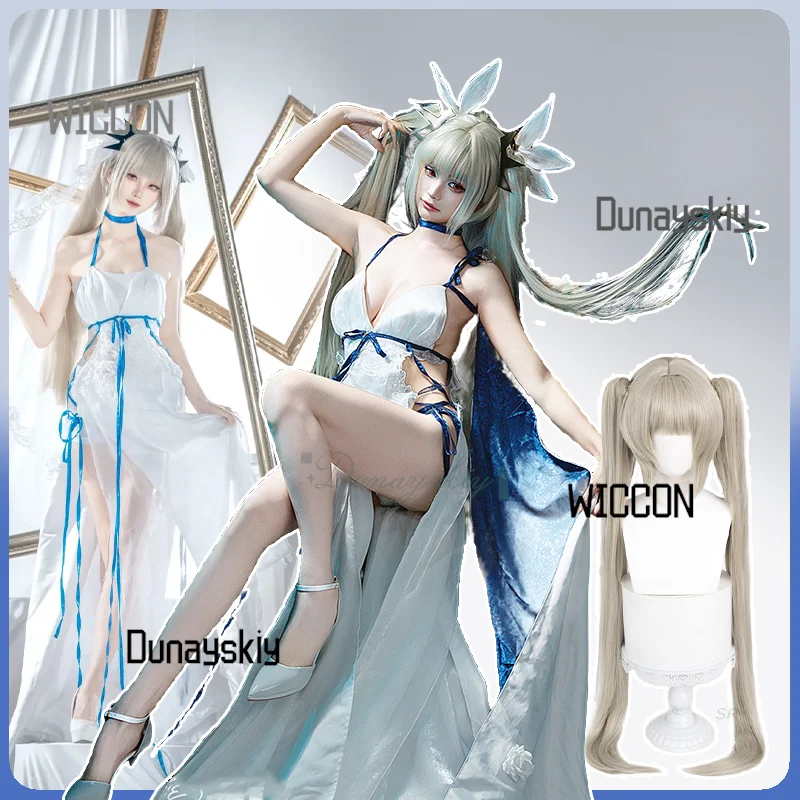 

Game LLLane Formidable Cosplay Costume Wedding Dress Double Ponytails Wig Sexy Clothing Role Play Outfits For Halloween