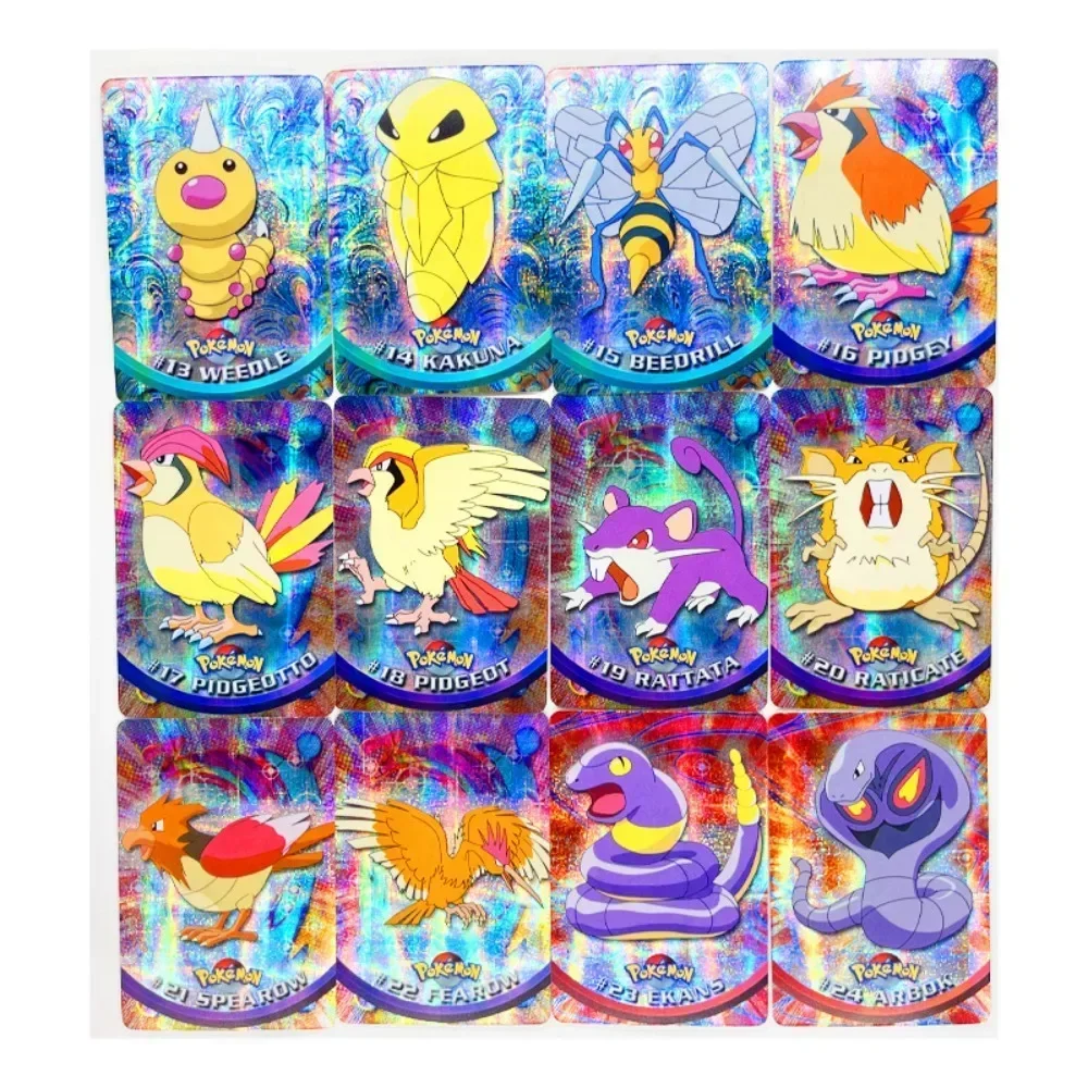 DIY Collection Card Homemade Series Japanese First Generation 154pcs Pikachu PTCG Topps Flash Card Anime Childhood Holiday Gift