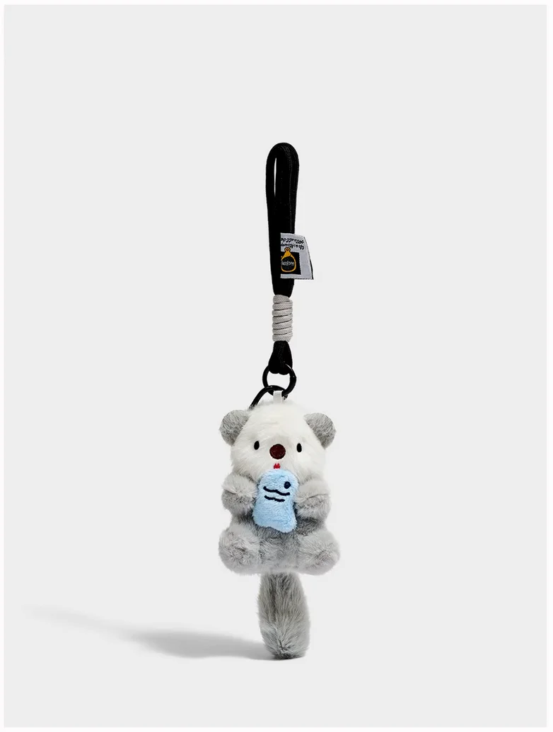 Original cute plush otter keychain bag pendant doll couple ornaments birthday gift.