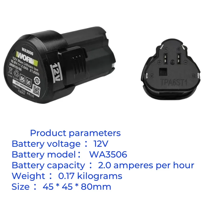 100%Original 2000mAh for WORX Kress 12V WA3506 WU127 WU128 WU130 WU131X WU132 WU280 WX128 WX129 WX540 Electric Tool Battery
