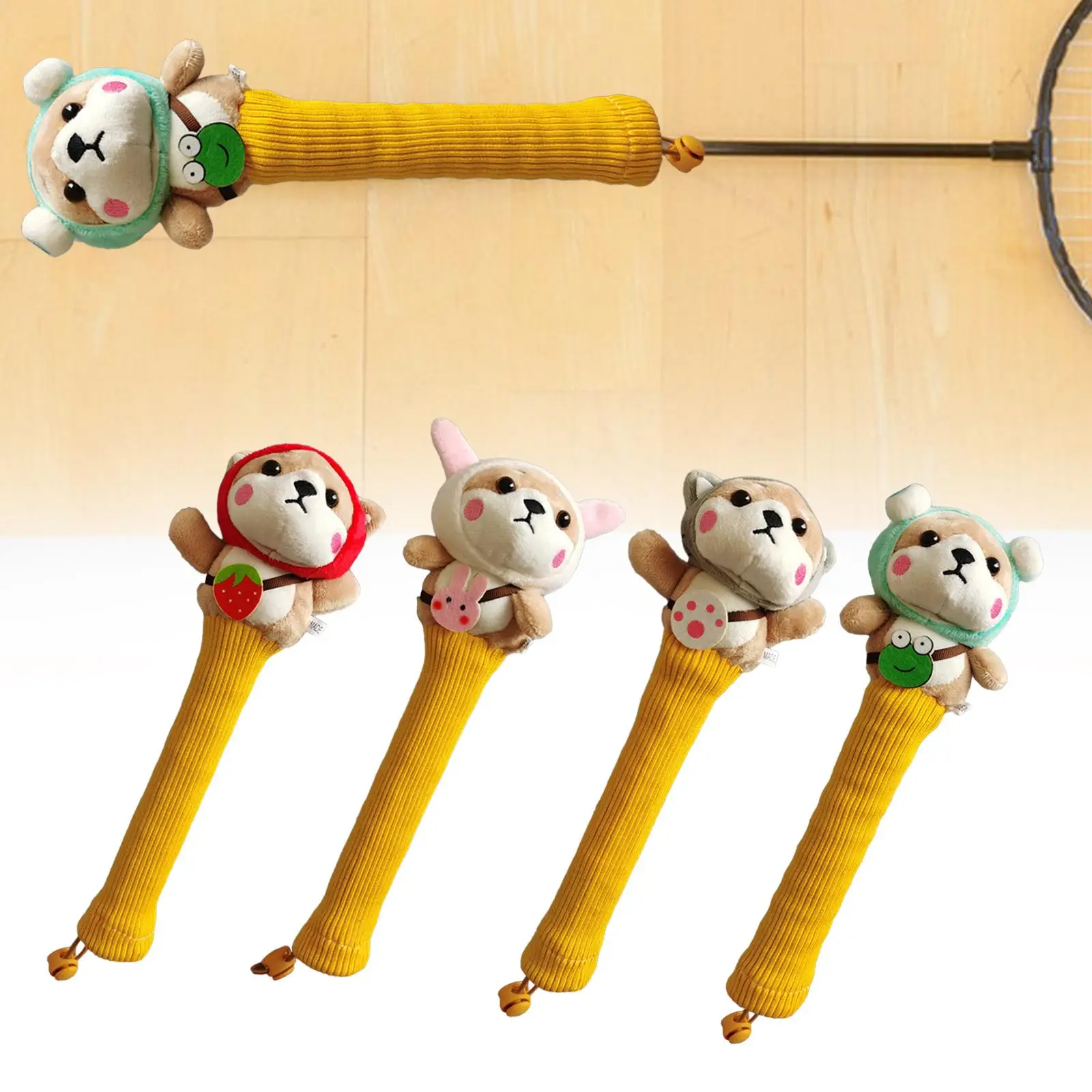 Badminton Racket Grip Cover Universal Stuffed Animal Protective Cover Badminton Racket Grip Protector