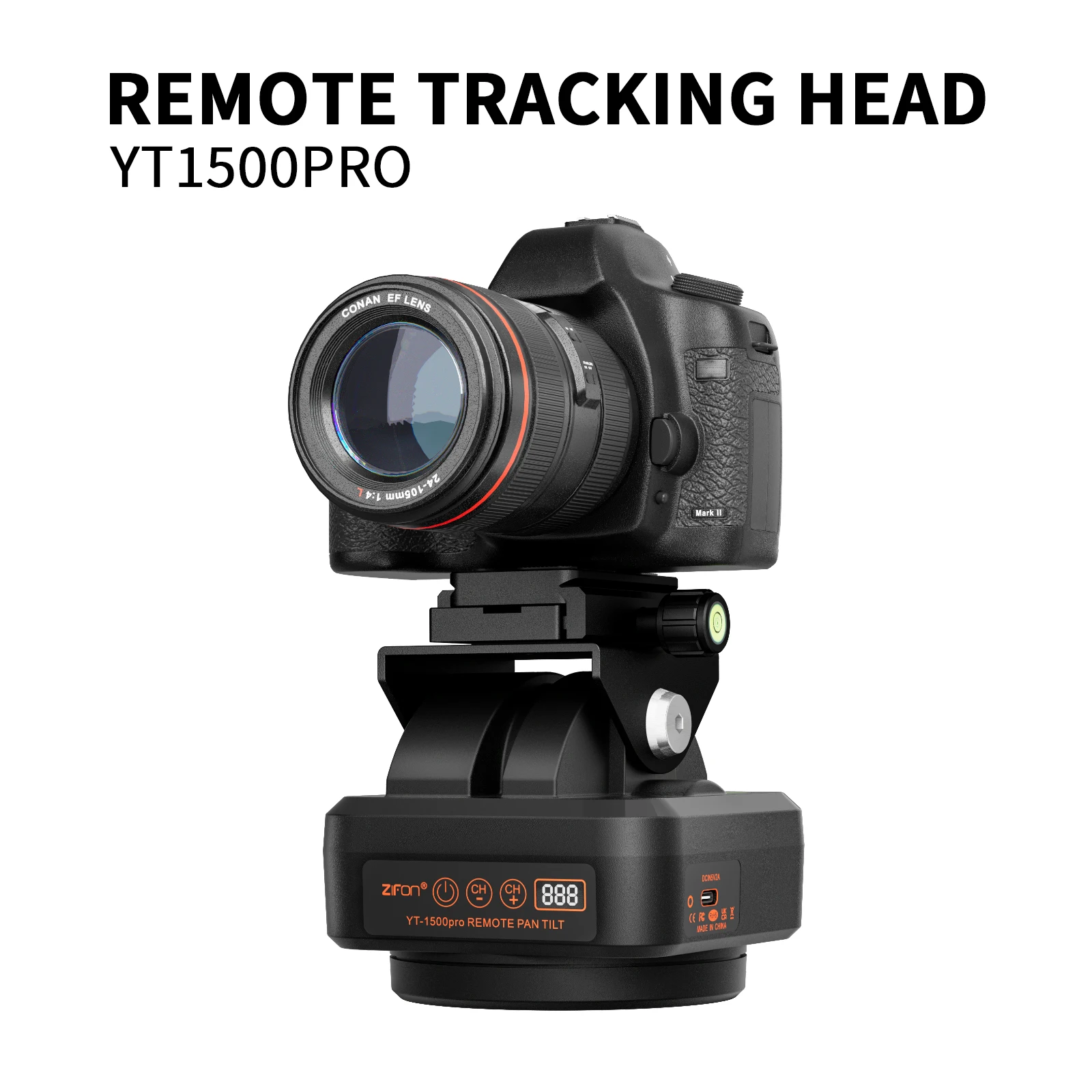 ZIFON YT 1500 Pro التحكم عن بعد عموم إمالة بمحركات ترايبود رئيس دوران كهربائي بانورامي رئيس ماكس تحميل 2.2 كجم مقاوم للماء