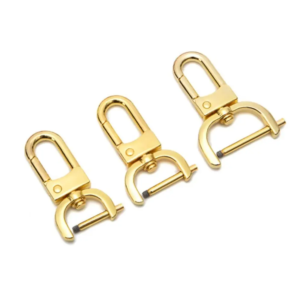 Screw Carabiner 16/20/25mm Bag Belt Buckle DIY Craft Metal Removable Hook Trigger Clip Buckle