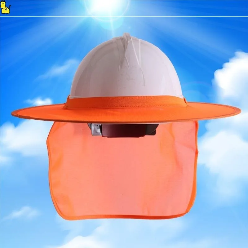 Summer Sun Shade Safety Hard Hat Neck Shield Helmet Reflective Stripe Sunshade Mesh Reflective Cap Cover For Construction Worker