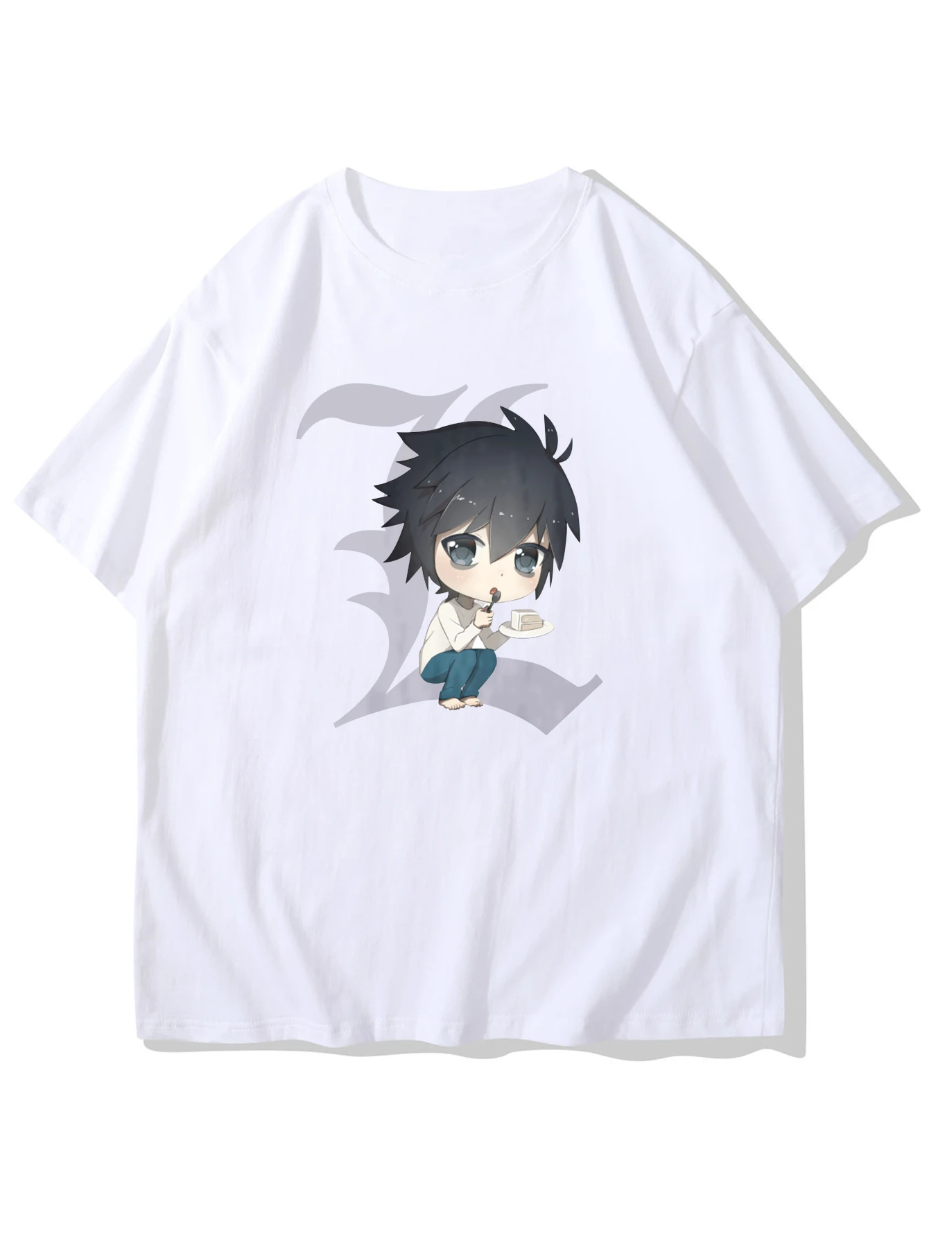 Death Note T-shirt Round Neck Oversized Unisex Streetwear Trendy Cotton Printed Cotton Neutral Couples high quality Couples soft