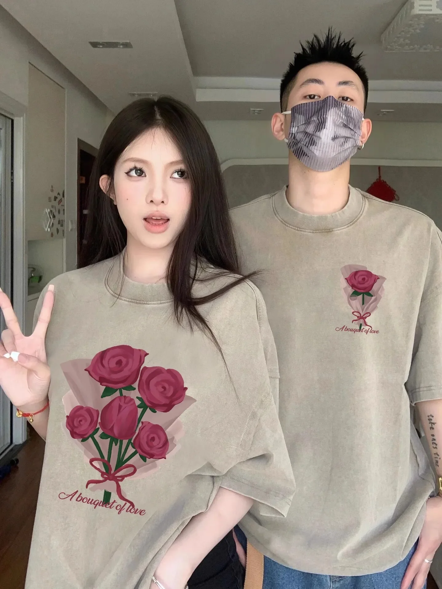 Couples T Shirt Graphics Couple Tshirt Summer Fashion Woman T-shirt Casual O-Neck Men Tops Lovers Tee Shirt graphic t shirts