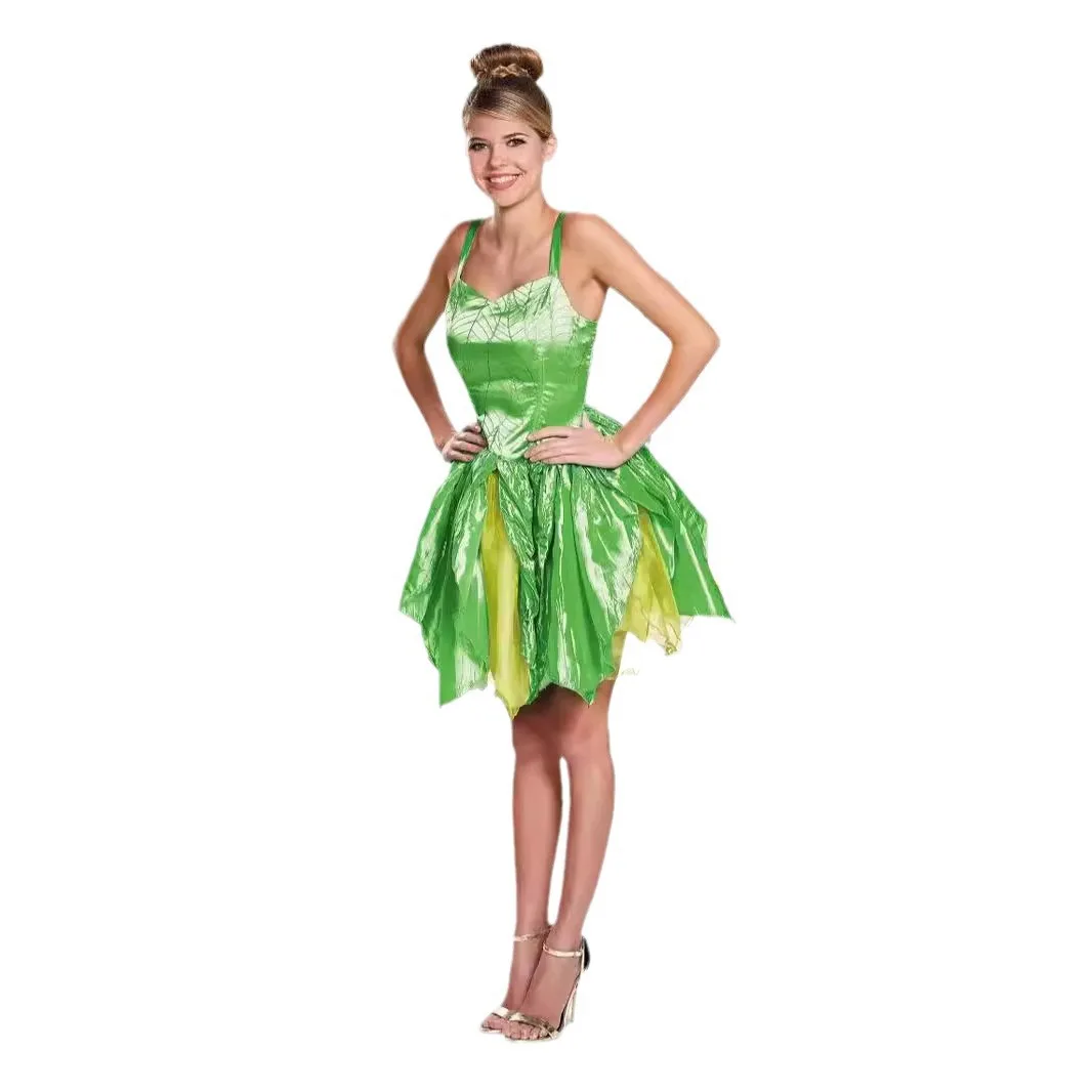 المرأة مرحلة الأداء الجنية زي النمط الكلاسيكي الجنية قزم تأثيري هالوين أجنحة الفراشة فستان